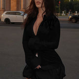Stylish Solid Stand Collar Zipper Slim Long Sleeve Skirt Set