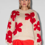 Pullover Floral Detail Sweater