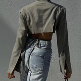 Double Layer Slim Pocket Blazer