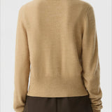 Wool Blend College Style Cardigan