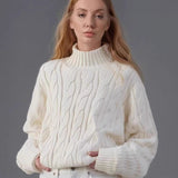 Cozy Half Neck Cable Sweater