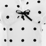 French Style Polka Dot V-Neck Bodycon Maxi Dress