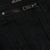 Double Zipper Denim Cargo Jacket