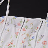Pleated Spaghetti Strap Floral Dress