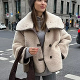 Fleece Lapel Short Jacket