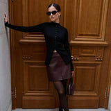 Fitted Button Up Knit Sweater