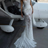 High-End Lace Sheer Paneled Corset Strapless Party Dress