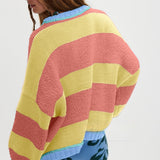 Loose Fit Striped Pullover Sweater