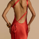 Satin One Shoulder Bodycon Formal Dress