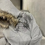 Gothic Skeleton Zip Up Hoodie