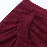 Sexy Lace Ribbon Slim Flare Pants