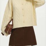 Chic Colorblock Knit Casual Cardigan