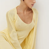 Solid V Neck Cotton Knit Bodycon Two Piece Set