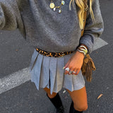 Plain Ribbed Long Sleeve Sweater