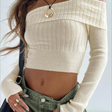Sexy Off Shoulder Knit Sweater