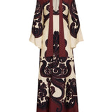 Grenadilla Print Satin Dress