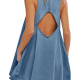 Sunset Stroll Denim Mini Dress