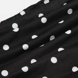 Polka Dot Color Block Off-Shoulder Crop Top