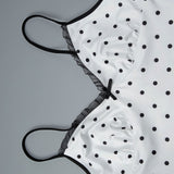 Sexy Polka Dot Cami Fitted Skirt Set