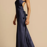Satin One Shoulder Bodycon Formal Dress