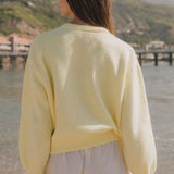 Casual Solid Buttoned Long Sleeve Knit Cardigan
