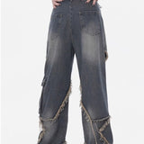 High Waist Wide Leg Workwear Jeans
