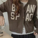 Loose Fit Letter Embroidery Sweater