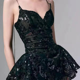 Lace Spaghetti Strap Mini Dress