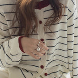 Colorblock Striped Casual Sweater
