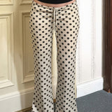 Vintage Polka Dot Flared Loose Casual Pants