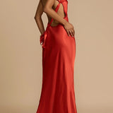 Satin One Shoulder Bodycon Formal Dress
