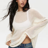 Lightweight Hollow Knit Sweater