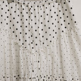 Kawaii Retro Polka Dot Ruffle Trim Mini Skirt