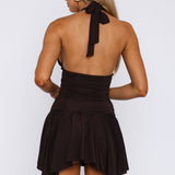 Use Somebody Mini Dress Chocolate