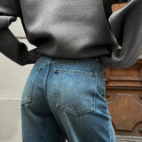 Solid Color Buttoned Sweater