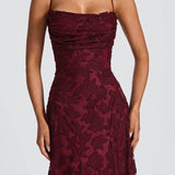 Chiffon Backless Spaghetti Strap Maxi Dress