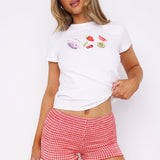 Doesn't Feel Right Booty Shorts Red Gingham