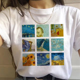 Vintage Harajuku Ullzang Funny 90s Vincent Van Gogh Women's T-shirt