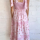 Tie-Back Maxi Floral Dress