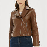 Faux Leather Tassel Biker Jacket
