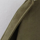 Suede Lapel Bomber Jacket