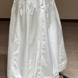 Sweet High Waist Unique Youthful White Maxi Skirt