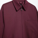 Burgundy Casual Zip Jacket
