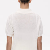Hollow Out Polo Knit Sweater