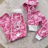 Retro Camouflage Slim Fit Hoodie