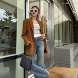 Suede Two-Button Casual Blazer