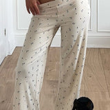 Floral Sleeveless Crop Top Floral Wide Leg Pants Two Piece Set