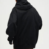 Embroidered Turtleneck Fleece Hoodie