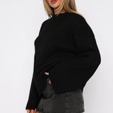 Winter's Chill Knit Sweater Black