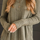 Loose Fit Knit V Neck Sweater